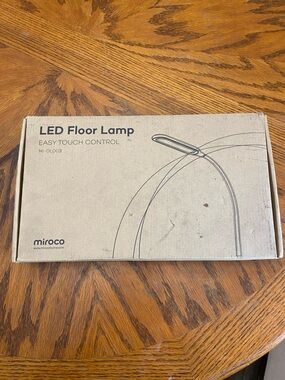 LED Floor Lamp with Easy Touch Control - Silver